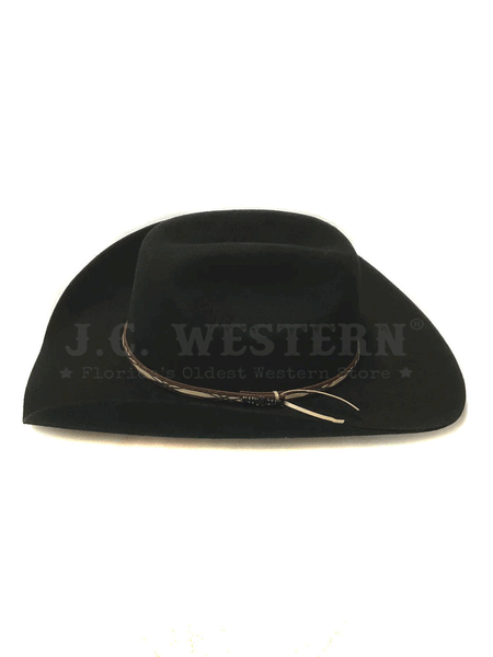 Resistol RWAMSK-304107 Jason Aldean Collection Amarillo Sky Felt Hat Black left side view. If you need any assistance with this item or the purchase of this item please call us at five six one seven four eight eight eight zero one Monday through Saturday 10:00a.m EST to 8:00 p.m EST