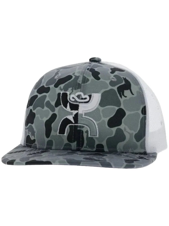 Hooey 2620T-CAWH TEXICAN Trucker Hat Camo White front / side view. If you need any assistance with this item or the purchase of this item please call us at five six one seven four eight eight eight zero one Monday through Saturday 10:00a.m EST to 8:00 p.m EST