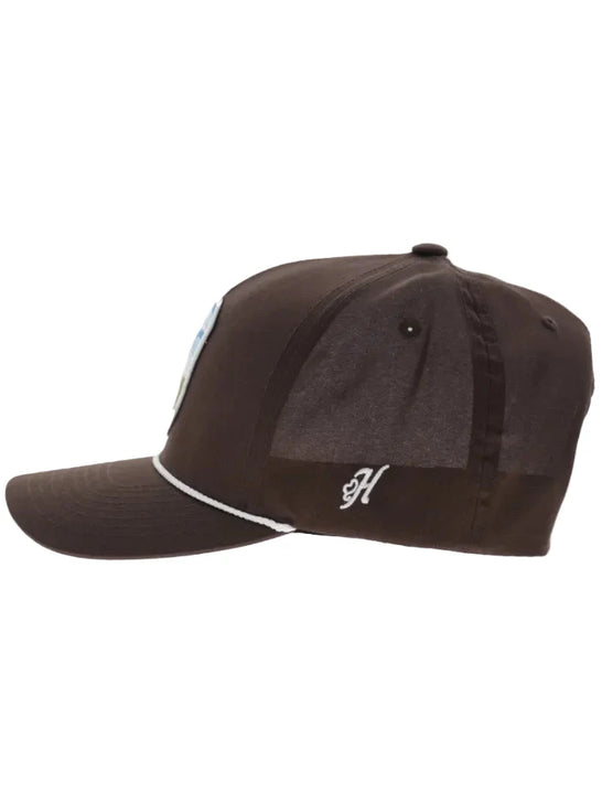 Hooey 2647T-BR CHEYENNE Snapback Trucker Hat Brown side view. If you need any assistance with this item or the purchase of this item please call us at five six one seven four eight eight eight zero one Monday through Saturday 10:00a.m EST to 8:00 p.m EST