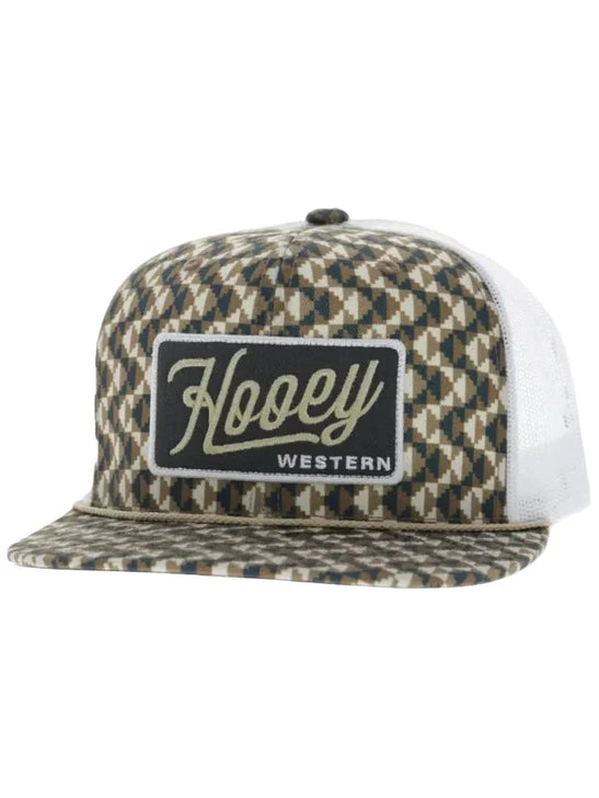 Hooey 2648T-TNWH LAKOTA 6 Panel Hat Tan White side / front view. If you need any assistance with this item or the purchase of this item please call us at five six one seven four eight eight eight zero one Monday through Saturday 10:00a.m EST to 8:00 p.m EST