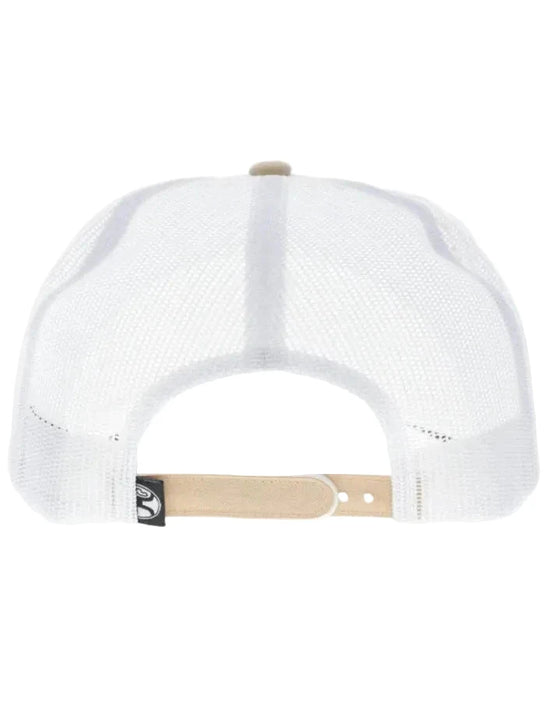 Hooey 2661T-WHYL RANK STOCK Trucker Hat White Tan back view. If you need any assistance with this item or the purchase of this item please call us at five six one seven four eight eight eight zero one Monday through Saturday 10:00a.m EST to 8:00 p.m EST