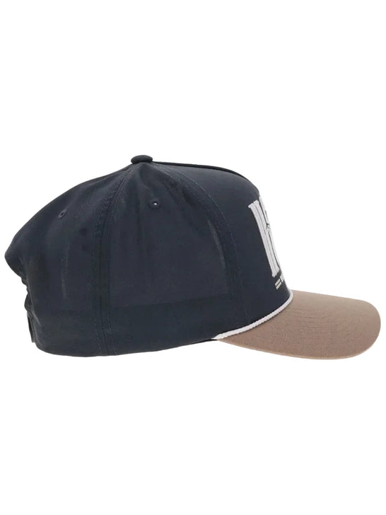 Hooey 2669T-NVTN WILD RIDE Full Surround Snapback Hat Navy Tan side view. If you need any assistance with this item or the purchase of this item please call us at five six one seven four eight eight eight zero one Monday through Saturday 10:00a.m EST to 8:00 p.m EST