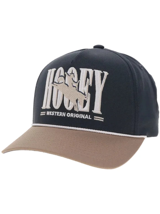 Hooey 2669T-NVTN WILD RIDE Full Surround Snapback Hat Navy Tan front view. If you need any assistance with this item or the purchase of this item please call us at five six one seven four eight eight eight zero one Monday through Saturday 10:00a.m EST to 8:00 p.m EST