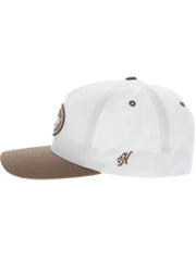 Hooey 2690T-WHTN RANGER 5 Panel Full Surround Hat White Tan side view. If you need any assistance with this item or the purchase of this item please call us at five six one seven four eight eight eight zero one Monday through Saturday 10:00a.m EST to 8:00 p.m EST