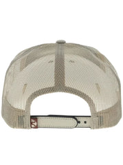 Hooey 2692T-TN BUCKIN 5 Panel Trucker Snapback Hat Tan back view. If you need any assistance with this item or the purchase of this item please call us at five six one seven four eight eight eight zero one Monday through Saturday 10:00a.m EST to 8:00 p.m EST