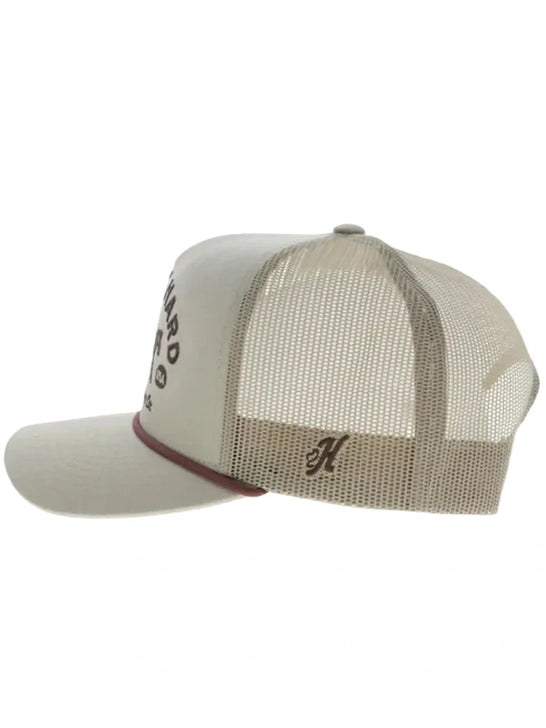 Hooey 2692T-TN BUCKIN 5 Panel Trucker Snapback Hat Tan side view. If you need any assistance with this item or the purchase of this item please call us at five six one seven four eight eight eight zero one Monday through Saturday 10:00a.m EST to 8:00 p.m EST