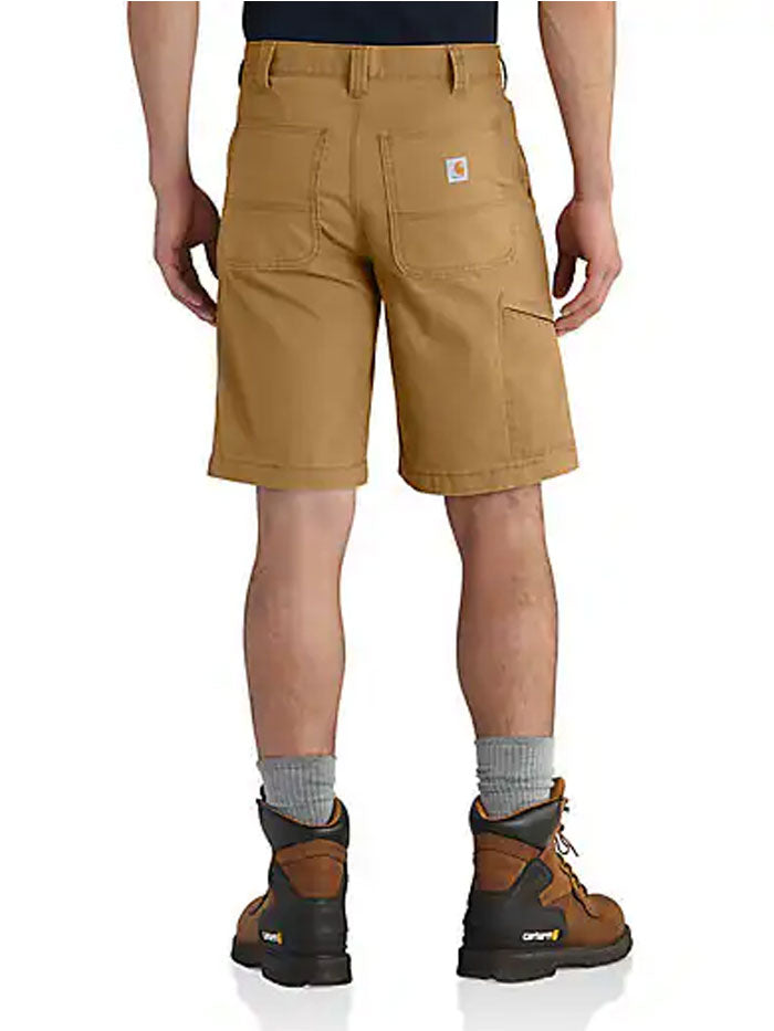 Carhartt 102514-217 Mens Rugged Flex® Relaxed Fit Canvas Work Short Tarmac front view. If you need any assistance with this item or the purchase of this item please call us at five six one seven four eight eight eight zero one Monday through Saturday 10:00a.m EST to 8:00 p.m EST