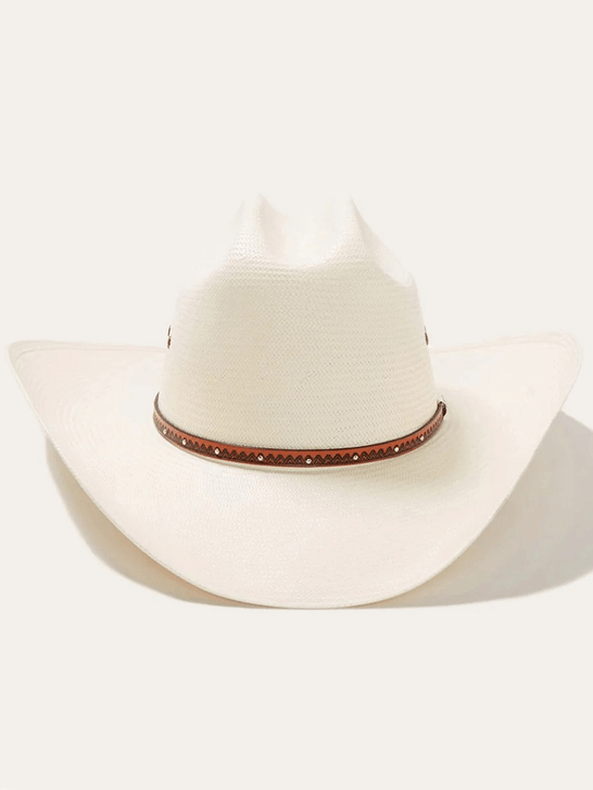 Stetson SSHYWD-664281 HAYWOOD 10X Straw Cowboy Hat Natural front view. If you need any assistance with this item or the purchase of this item please call us at five six one seven four eight eight eight zero one Monday through Saturday 10:00a.m EST to 8:00 p.m EST