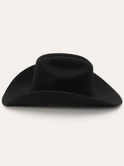 Stetson SBDNCN-724207 DUNCAN 4X Buffalo Felt Hat Black side view. If you need any assistance with this item or the purchase of this item please call us at five six one seven four eight eight eight zero one Monday through Saturday 10:00a.m EST to 8:00 p.m EST