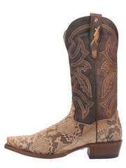 Dan Post DP3058 Mens STURGIS Python Western Boot Sand inner side view. If you need any assistance with this item or the purchase of this item please call us at five six one seven four eight eight eight zero one Monday through Saturday 10:00a.m EST to 8:00 p.m EST