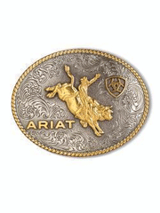 Ariat A37056 Oval Rope Edge Bullrider Buckle Antique Gold And Silver front. If you need any assistance with this item or the purchase of this item please call us at five six one seven four eight eight eight zero one Monday through Saturday 10:00a.m EST to 8:00 p.m EST

