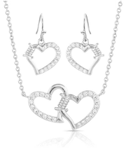 Montana Silversmiths JS5371 Womens Victory in Love Crystal Barbed Wire Jewelry Set Silver front. If you need any assistance with this item or the purchase of this item please call us at five six one seven four eight eight eight zero one Monday through Saturday 10:00a.m EST to 8:00 p.m EST

