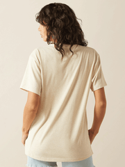 Ariat 10058716 Womens Western Surfer T-Shirt Oatmeal Heather back view. If you need any assistance with this item or the purchase of this item please call us at five six one seven four eight eight eight zero one Monday through Saturday 10:00a.m EST to 8:00 p.m EST

