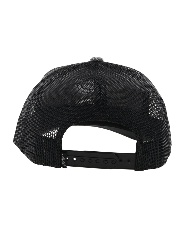 Hooey 2206T-GYBK STERLING Mid Profile Snapback Trucker Hat Black And Grey front and side view. If you need any assistance with this item or the purchase of this item please call us at five six one seven four eight eight eight zero one Monday through Saturday 10:00a.m EST to 8:00 p.m EST