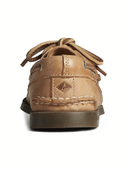 Sperry 9155240 Womens Authentic Original Boat Leather Shoe Sahara Tan back view. If you need any assistance with this item or the purchase of this item please call us at five six one seven four eight eight eight zero one Monday through Saturday 10:00a.m EST to 8:00 p.m EST