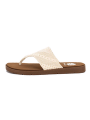 Yellow Box 53996 Womens Feria Flip Flop Sandals Bone side view. If you need any assistance with this item or the purchase of this item please call us at five six one seven four eight eight eight zero one Monday through Saturday 10:00a.m EST to 8:00 p.m EST