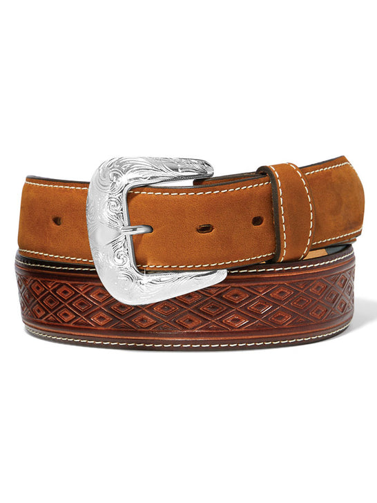 Justin C14185 Mens Diamond Ridge Belt Brown front view. If you need any assistance with this item or the purchase of this item please call us at five six one seven four eight eight eight zero one Monday through Saturday 10:00a.m EST to 8:00 p.m EST