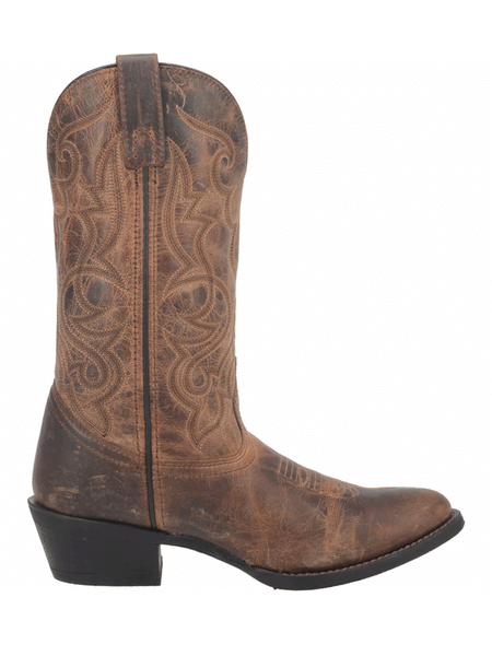 Laredo 51112 Womens MADDIE Leather Boot Tan side view. If you need any assistance with this item or the purchase of this item please call us at five six one seven four eight eight eight zero one Monday through Saturday 10:00a.m EST to 8:00 p.m EST
