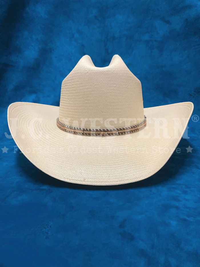 Resistol RSPNCKN304281 PINEY CREEK George Strait Collection Straw Hat Natural side and front view. If you need any assistance with this item or the purchase of this item please call us at five six one seven four eight eight eight zero one Monday through Saturday 10:00a.m EST to 8:00 p.m EST