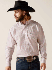 Ariat 10047379 Mens Neithan Classic Fit Shirt White front view. If you need any assistance with this item or the purchase of this item please call us at five six one seven four eight eight eight zero one Monday through Saturday 10:00a.m EST to 8:00 p.m EST