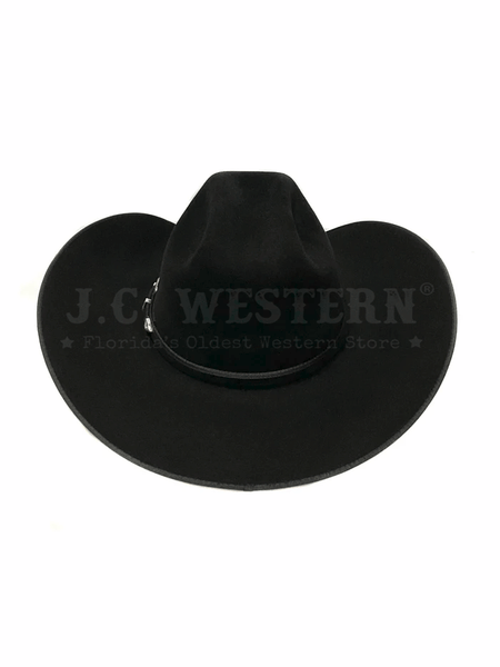Serratelli LIBERTY414BV 8X Felt Western Hat Black Velvet back view. If you need any assistance with this item or the purchase of this item please call us at five six one seven four eight eight eight zero one Monday through Saturday 10:00a.m EST to 8:00 p.m EST
