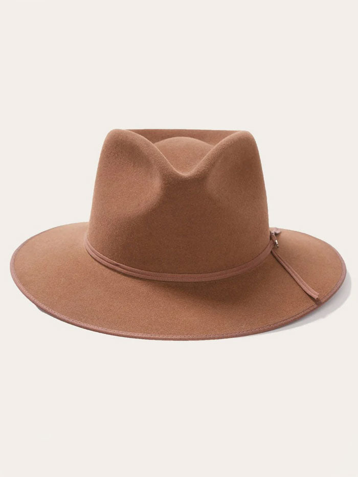 Stetson SFDUNEB163911 DUNE 5X Gun Club Hat Acorn Bark side / front view. If you need any assistance with this item or the purchase of this item please call us at five six one seven four eight eight eight zero one Monday through Saturday 10:00a.m EST to 8:00 p.m EST