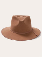 Stetson SFDUNEB163911 DUNE 5X Gun Club Hat Acorn Bark front view. If you need any assistance with this item or the purchase of this item please call us at five six one seven four eight eight eight zero one Monday through Saturday 10:00a.m EST to 8:00 p.m EST