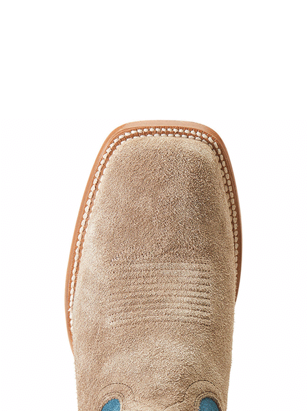 Ariat 10047071 Mens Circuit Rockridge Western Boot Smokey Roughout toe view from above. If you need any assistance with this item or the purchase of this item please call us at five six one seven four eight eight eight zero one Monday through Saturday 10:00a.m EST to 8:00 p.m EST
