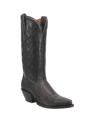 Dan Post DP3008 Womens Drifter Lizard Boots Charcoal front and side view. If you need any assistance with this item or the purchase of this item please call us at five six one seven four eight eight eight zero one Monday through Saturday 10:00a.m EST to 8:00 p.m EST