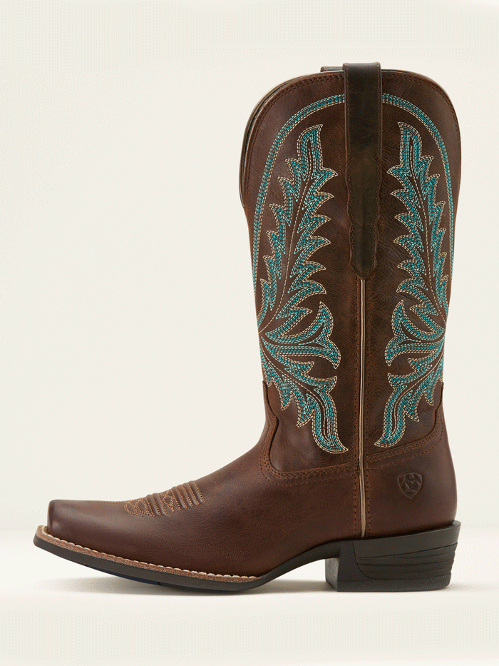 Ariat 10061144 Womens Rock Creek Western Boot Sassy Brown front and side view. If you need any assistance with this item or the purchase of this item please call us at five six one seven four eight eight eight zero one Monday through Saturday 10:00a.m EST to 8:00 p.m EST