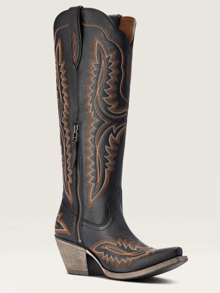 Ariat 10042447 Womens Casanova Western Boot Brooklyn Black front and side view. If you need any assistance with this item or the purchase of this item please call us at five six one seven four eight eight eight zero one Monday through Saturday 10:00a.m EST to 8:00 p.m EST