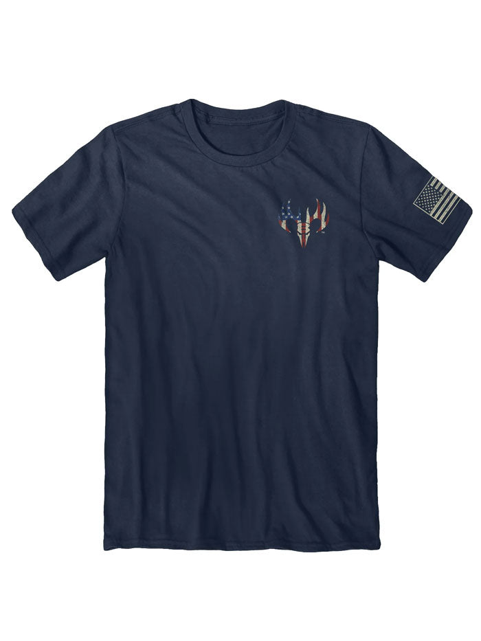 Buck Wear 2181 Mens 1776 My Guns Short Sleeve Graphic Tee Navy back view. If you need any assistance with this item or the purchase of this item please call us at five six one seven four eight eight eight zero one Monday through Saturday 10:00a.m EST to 8:00 p.m EST