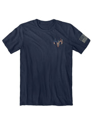 Buck Wear 2181 Mens 1776 My Guns Short Sleeve Graphic Tee Navy front view. If you need any assistance with this item or the purchase of this item please call us at five six one seven four eight eight eight zero one Monday through Saturday 10:00a.m EST to 8:00 p.m EST