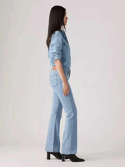 Levi's 392520040 Womens Classic Bootcut Jeans Lapis Light Wash front view. If you need any assistance with this item or the purchase of this item please call us at five six one seven four eight eight eight zero one Monday through Saturday 10:00a.m EST to 8:00 p.m EST