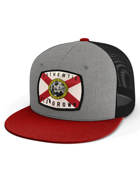 FloGrown FGH-155 Authentic Flag Hat Grey front view. If you need any assistance with this item or the purchase of this item please call us at five six one seven four eight eight eight zero one Monday through Saturday 10:00a.m EST to 8:00 p.m EST