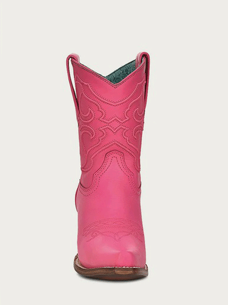 Corral Z5137 Ladies Embroidery Ankle Western Boot Fuchsia front view. If you need any assistance with this item or the purchase of this item please call us at five six one seven four eight eight eight zero one Monday through Saturday 10:00a.m EST to 8:00 p.m EST