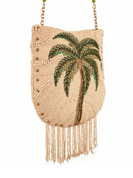 Mary Frances BAG S002-641 COCONUTTY Crossbody Bag Cream side view. If you need any assistance with this item or the purchase of this item please call us at five six one seven four eight eight eight zero one Monday through Saturday 10:00a.m EST to 8:00 p.m EST
