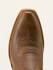 Ariat 10063962 Womens Futurity Flash Western Boot Totally Tan toe view. If you need any assistance with this item or the purchase of this item please call us at five six one seven four eight eight eight zero one Monday through Saturday 10:00a.m EST to 8:00 p.m EST