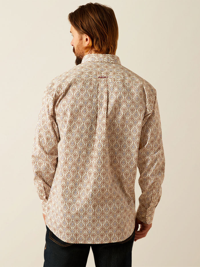 Ariat 10054646 Mens Greely Classic Fit Shirt Brick Tan front view. If you need any assistance with this item or the purchase of this item please call us at five six one seven four eight eight eight zero one Monday through Saturday 10:00a.m EST to 8:00 p.m EST