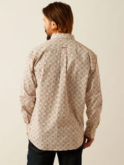 Ariat 10054646 Mens Greely Classic Fit Shirt Brick Tan back view. If you need any assistance with this item or the purchase of this item please call us at five six one seven four eight eight eight zero one Monday through Saturday 10:00a.m EST to 8:00 p.m EST