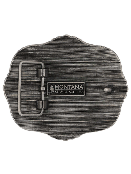Montana Silversmiths A989S Midnight Buffalo Attitude Buckle Black back view. If you need any assistance with this item or the purchase of this item please call us at five six one seven four eight eight eight zero one Monday through Saturday 10:00a.m EST to 8:00 p.m EST