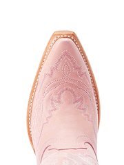 Ariat 10044480 Womens Casanova Western Boot Powder Pink toe view from above. If you need any assistance with this item or the purchase of this item please call us at five six one seven four eight eight eight zero one Monday through Saturday 10:00a.m EST to 8:00 p.m EST