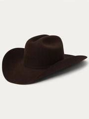 Stetson SFSHAS-724222 SHASTA 10X Premier Felt Western Hat Dark Brown Chocolate side / front view. If you need any assistance with this item or the purchase of this item please call us at five six one seven four eight eight eight zero one Monday through Saturday 10:00a.m EST to 8:00 p.m EST