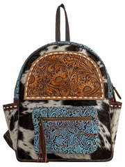 Myra Bag S-8014 Womens Chisum Draw Hand Tooled Bag Brown front view. If you need any assistance with this item or the purchase of this item please call us at five six one seven four eight eight eight zero one Monday through Saturday 10:00a.m EST to 8:00 p.m EST