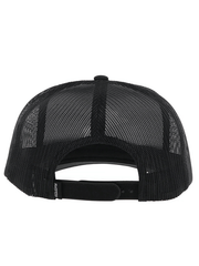 Hooey 4044T-BK WHIT Embroidered Rider Logo Hat Black back view. If you need any assistance with this item or the purchase of this item please call us at five six one seven four eight eight eight zero one Monday through Saturday 10:00a.m EST to 8:00 p.m EST