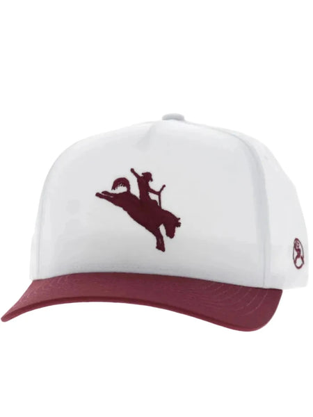 Hooey 4047T-WHMA WHIT Trucker Hat White Maroon front view. If you need any assistance with this item or the purchase of this item please call us at five six one seven four eight eight eight zero one Monday through Saturday 10:00a.m EST to 8:00 p.m EST
