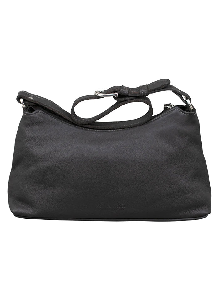 American West 4150285 Ladies Cowtown Zip Top Shoulder Bag Pony Hair On front view. If you need any assistance with this item or the purchase of this item please call us at five six one seven four eight eight eight zero one Monday through Saturday 10:00a.m EST to 8:00 p.m EST