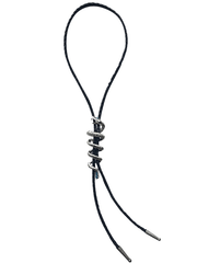 Rockmount 42399 Rattlesnake Western Bolo Tie Silver Turquoise front view. If you need any assistance with this item or the purchase of this item please call us at five six one seven four eight eight eight zero one Monday through Saturday 10:00a.m EST to 8:00 p.m EST