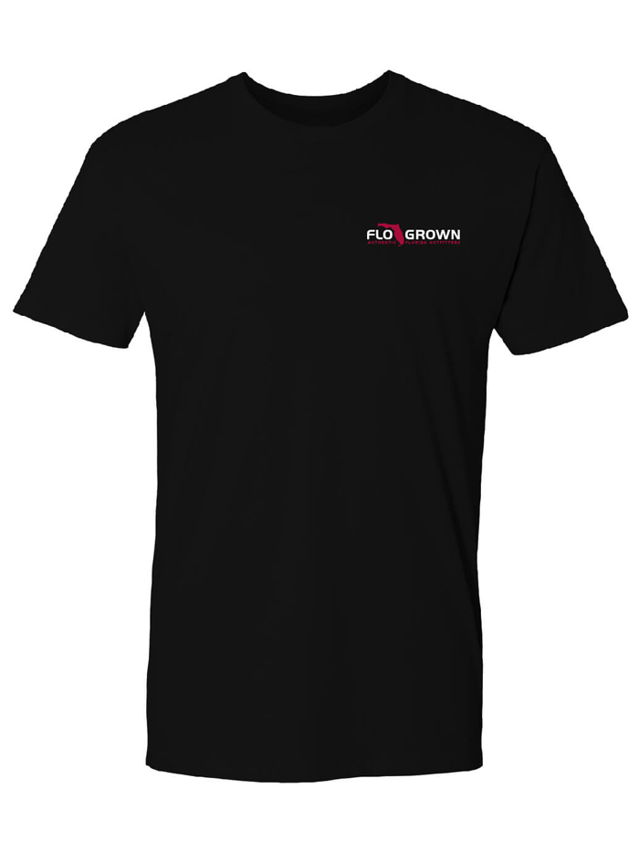 FloGrown FGM-1798 Mens Florida Badass Tee Black back view. If you need any assistance with this item or the purchase of this item please call us at five six one seven four eight eight eight zero one Monday through Saturday 10:00a.m EST to 8:00 p.m EST