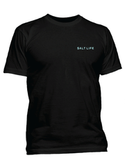 Salt Life SLM11161-BLK Mens Deep Ventures Short Sleeve Tee Black front view.If you need any assistance with this item or the purchase of this item please call us at five six one seven four eight eight eight zero one Monday through Saturday 10:00a.m EST to 8:00 p.m EST

